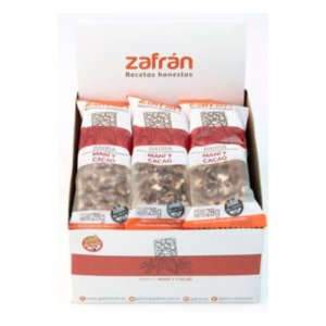 Caja x 12 Barritas Cacao Y Maní- Zafrán