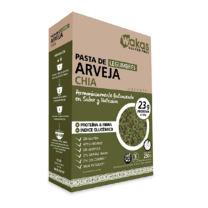 FIDEOS de legumbres ARVEJAS Y CHIA - Cornetti- Wakas