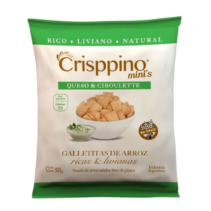 Galleta Cracker de Arroz sabor Queso Crema & Ciboulette - Crisppino