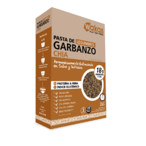 FIDEOS de legumbres GARBANZOS Y CHIA -Cornet.- Wakas