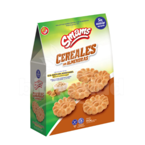 Galletitas de cereal c/ almendras sin azúcar 110 gr - Smams